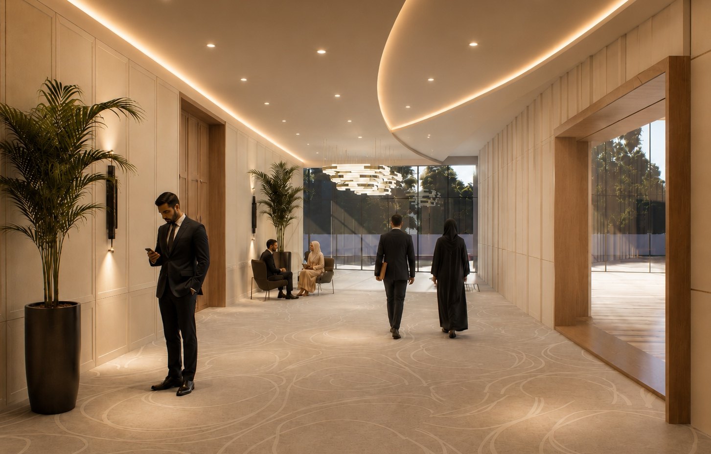 Government Conference Hall Complex, administration corridor