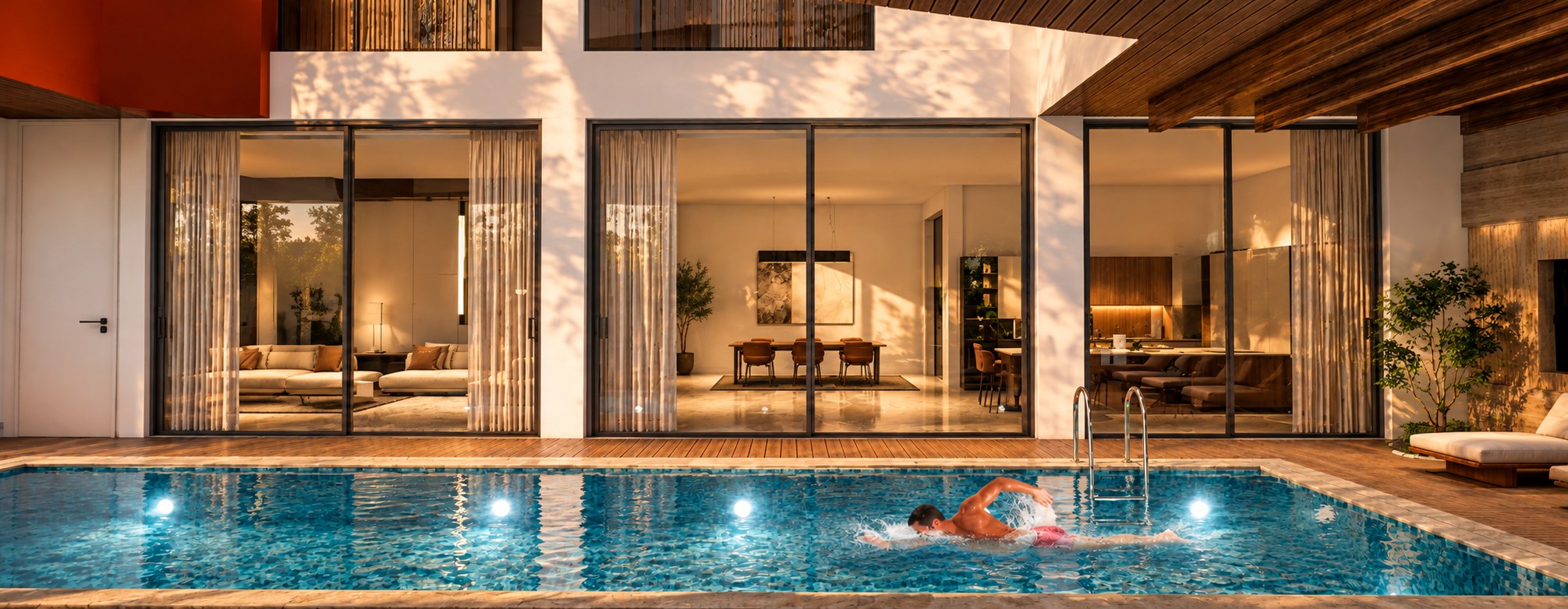 Hai Dimashq Private Residence, pool and inner courtyard