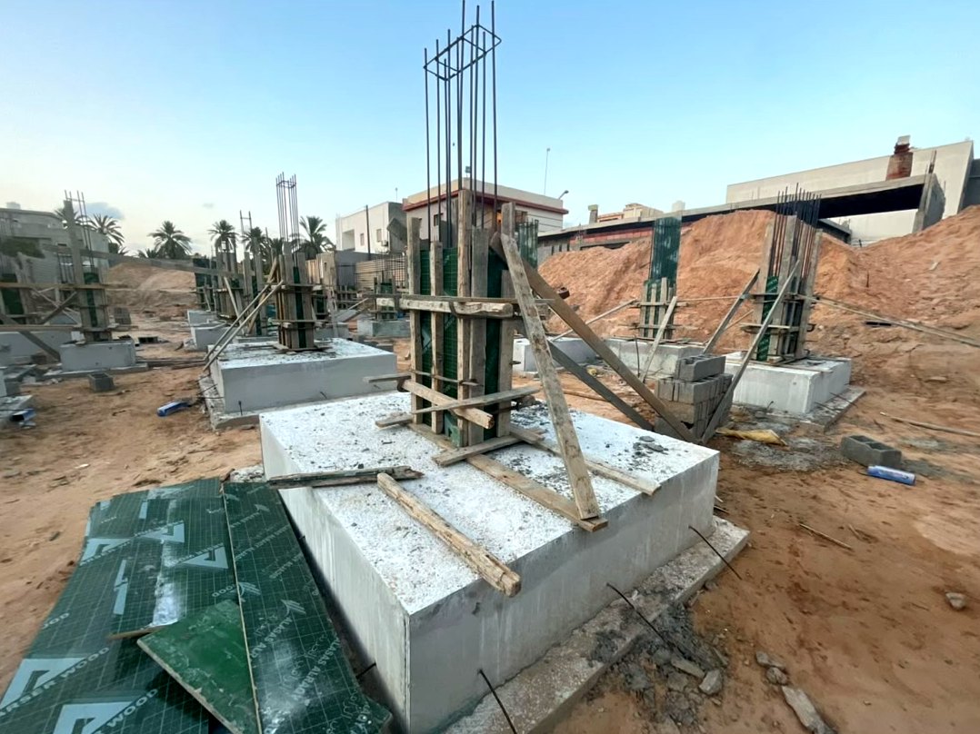 Photo: footing and starter bars